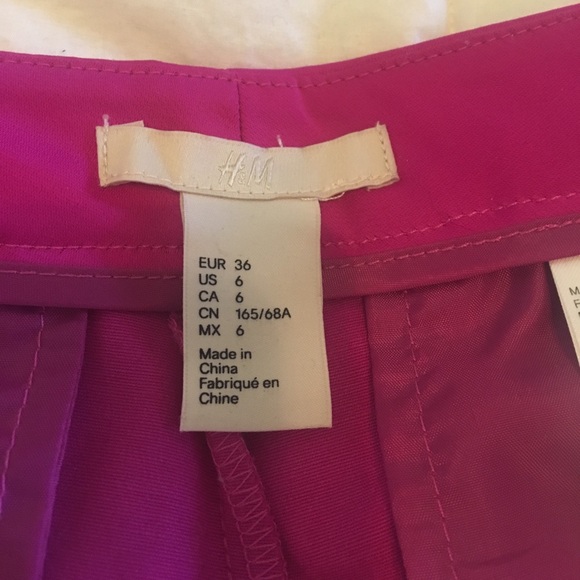 H&M Fuchsia High-waisted Polyester Pants 6 - Picture 6 of 7